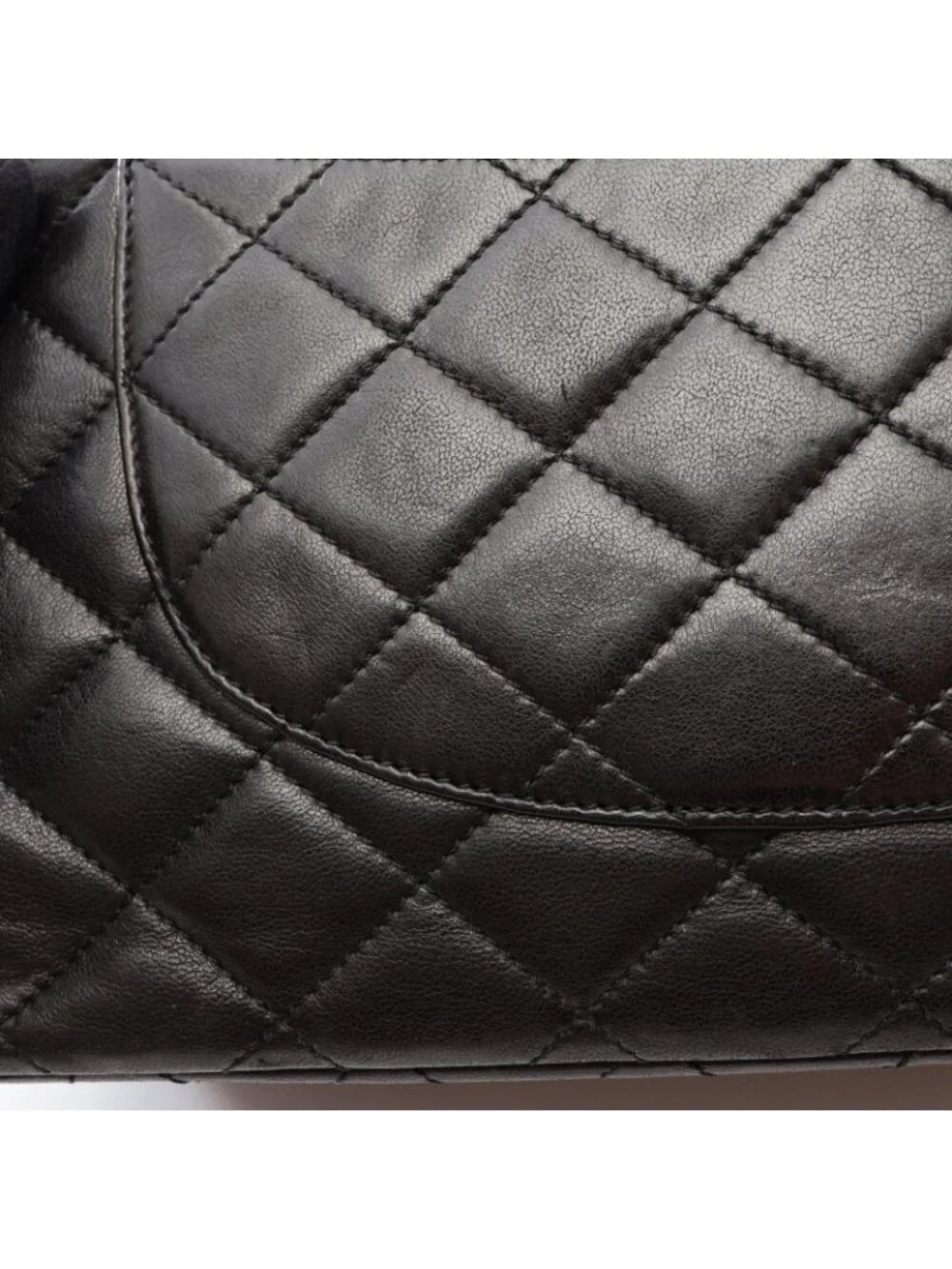 Chanel Shoulder Bag Quilted Limited Edition Double Flap Black Lambskin Chain